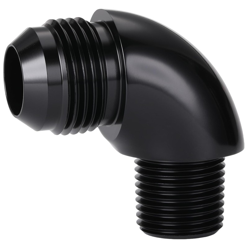 Podavelle 12AN Male Flare to 1/2 NPT Pipe 90 Degree