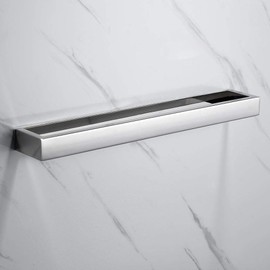 Biutimarden 12Inch Stainless Steel Wall Mounted Bath Towel Bar No Drilling Single Hand Towel Holder with Water Resistant Towel Rack for Bathroom Lavatory Kitchen