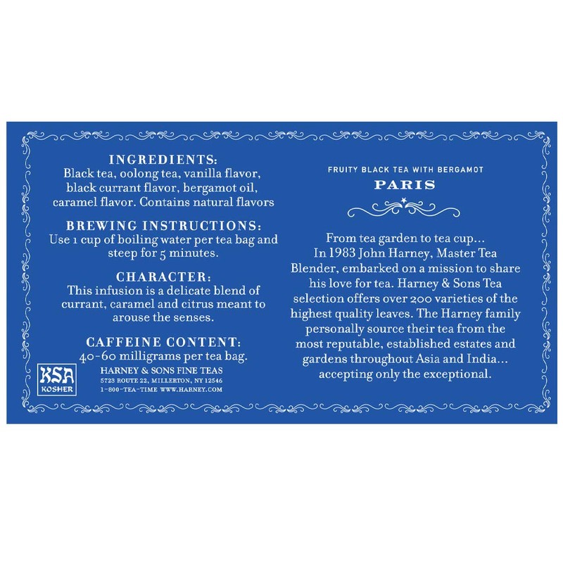 Harney & Sons Paris Tea, Fruity Black tea with Bergamot,
