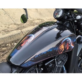 Indian Scout - Motorcycle Tank Decals - 3pc Set - Ancestral Fire - for 2015 Thru 2024 Scout Bobber 60 20 Rogue