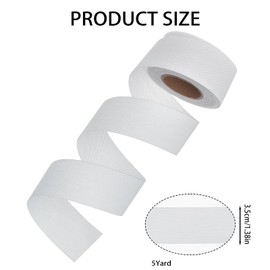 letsinstyle 5 Yards 1.38 Inches Wide Fishbone Hem Tape, Polyester Fishbone Boning Lining, Webbing Strap Support Tapes for DIY Handmade Craft Clothing Dress Edge Hem