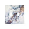 Modern Abstract Blue Gold Marble Light Switch Cover 2-Gang Double