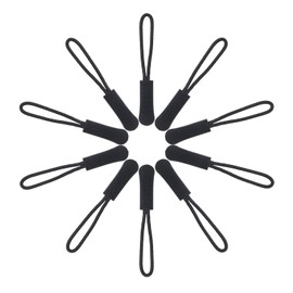 DBOO 10 Pack Zip Pulls for Backpacks, Tents, Trolley cases, Traveling cases, and Jackets (Black)
