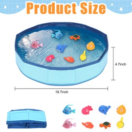 Portable Cat Pool Toy with Fish Interactive Water, Cat Water Toys Pool Moving Robotic Fish for Bored Kitty Indoor Interactive with Swimming Bowl for Indoor Cats Bored Kitty Self Play (Blue)