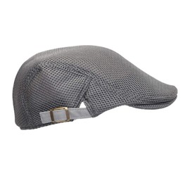 WITHMOONS Ivy Cap Summer Mesh Newsboy Irish Golf Hats MZ30038 (Mesh_Grey)