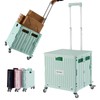MACOPRO Folding Utility Cart Portable Rolling Crate Handcart Shopping Trolley