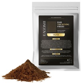 KAGOSHI Refill 100 g Hair Fibres, Hair Thickening, Hair Filler, Pouring Hair, Scattered Hair for Hair Thickening, Hair Powder, Hair Powder, Thickening, Instant Effect (Medium Brown, 100 g)