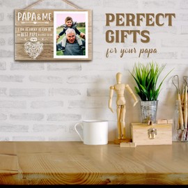InnoBeta Papa Gifts from Grandkids, Grandchildren, Grandpa Picture Frame, Present for Birthday, Christmas, Father's Day - for 4" x 6" Photos - PAPA & ME