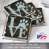Thirstystone Love Pets 4 Pack Absorbent Stone Coasters with Protective