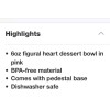 Target 2 Target 6oz Valentine Pink Plastic Figural Heart Dessert