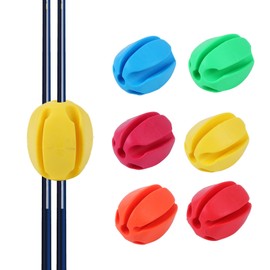 6 Pcs Silicone Fishing Rod Holder Ball Straps , Portable Fishing Rod Clips Fixed Ball Rubber Fishing Pole Clips Fly Fishing Accessories，6 Colors