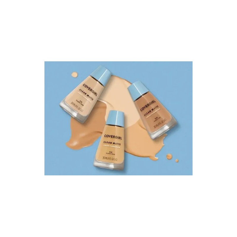 Covergirl Clean Matte Base De Maquillaje Líquido Oil Control Tono