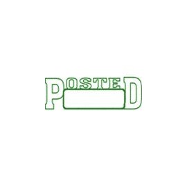 POSTED With Date Space Self-Inking Stamp -Green
