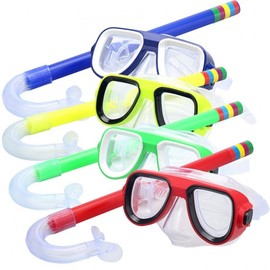 Kids' Rashguard Diving Goggles & Snorkel Set, New PVC Material NO.3 10ea