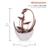 Alpine Corporation ZEN918 Indoor Tabletop Multi-Tiered Metal Falling Leaves Water