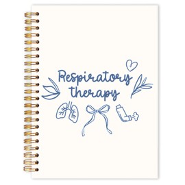 Qabliqo Trendy Respiratory Therapy Spiral Notebook 5.5x8.3, Pulmonology Therapist Gifts Journal for Writing, Therapy Notebook Journal for Note Taking, Therapist Office School Supplies