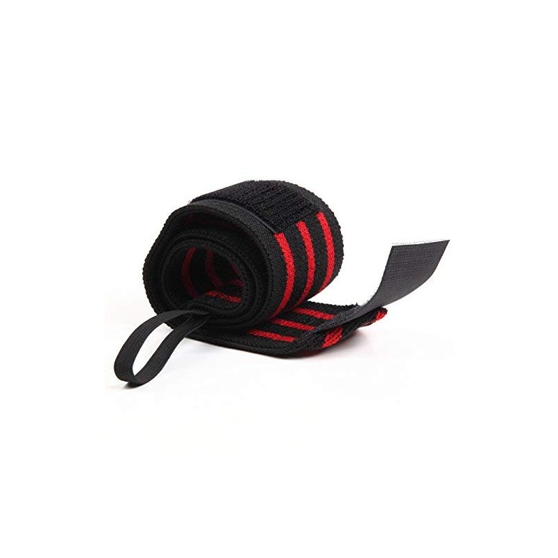 Schiek Wrist Wrap, 24 Inches, Free Weight Training Use, red