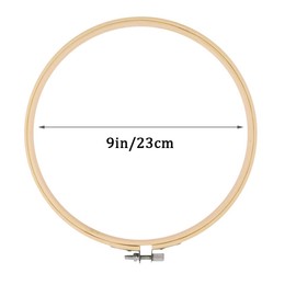 16 Pack 9 inch Mini Bamboo Circle,Embroidery Hoop Cross Stitch Hoop Ring for DIY Art Craft Handy Sewing