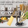 Gold Knife Set,8Pcs Gold Titanium-Coated Dishwasher Safe Stainless Steel Kitchen