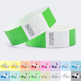 linie zwo ®, Tyvek Inlet Bands 19 x 254 mm Neon Green Pack of 1000