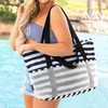 KABAQOO Large Beach Bag Waterproof Sandproof Tote Bag for Women