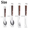 Cutlery Set with Wooden Handle, Shiny Stainless Steel Cutlery Including