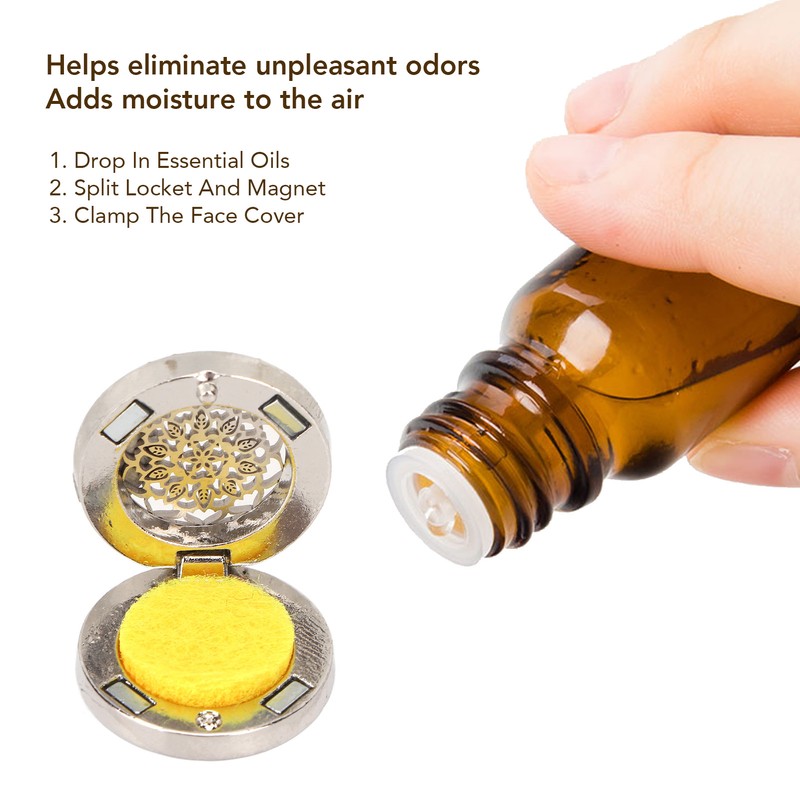 0.9in Diffuser Face Cover Clips Hollow Stainless Steel Magnetic Aromatherapy