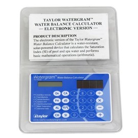 Taylor Technologies 6028 Pool Test Kit, Electronic Watergram Calculator Solar-Powered That Calculates The Saturation Index Of Pool & Spa Water