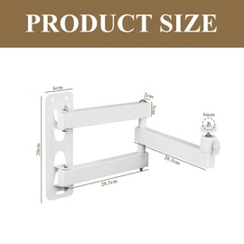 Projector Stand, Projector Wall Mount Made of Metal, Multi Angle Adjustable Projector Mount, Suitable for Projectors and Surveillance Brackets, with 1/4 Inch Screw Interface and Articulated