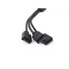 2pcs/pack black 4pin LED splitter cable Y splitter cable LED