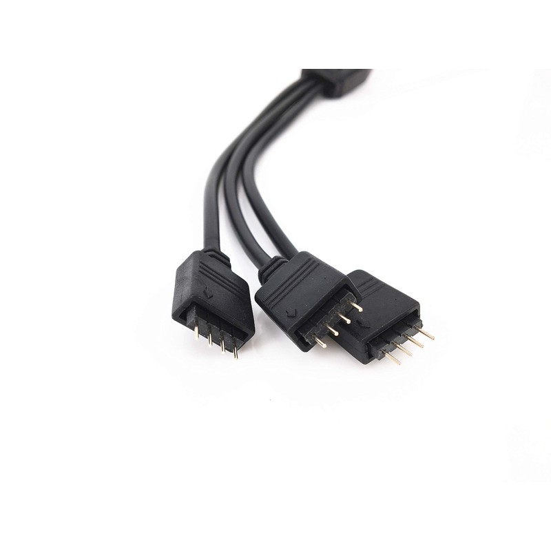 2pcs/pack black 4pin LED splitter cable Y splitter cable LED