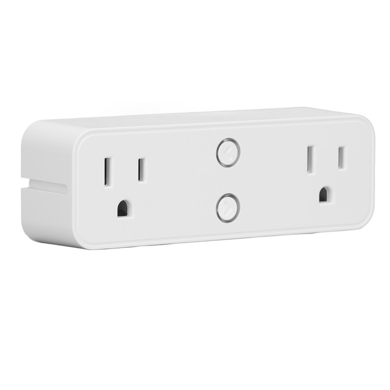 Power Strip WiFi BLE Remote Control Dual Sockets Receptacle 10A