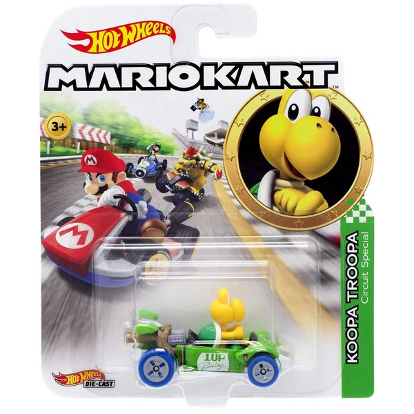 Hot Wheels Yellow Koopa Troopa Mariokart Character Car Diecast 1:64