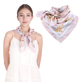 Women's Neck Scarf – Original Design Fashion Accessory, Elegant Lightweight Wrap (Piazza Doggie)