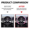 2pcs Universal Fit Carbon Fiber Steering Wheel Cover, Anti-Skid Steering