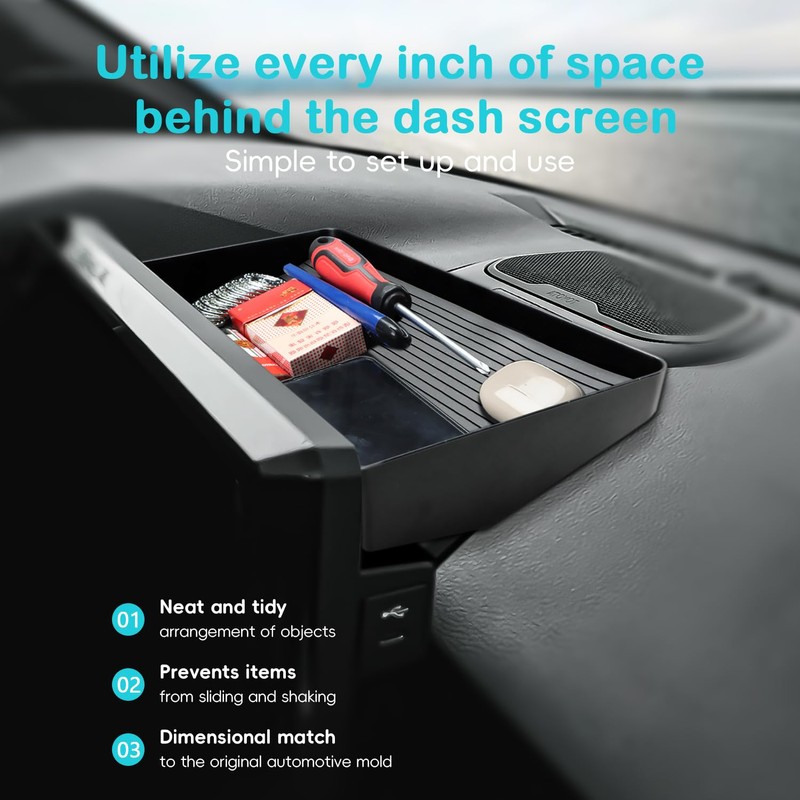 auovo Dash Storage Tray Compatible with Toyota Tacoma Accessories 2024