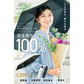 Parasol Folding Umbrella, UV Protection, 100 % Light Blocking, New Technology, Long Lasting, Laminated, Prevents Aging, For Both Sunny and Rainy Weather, Lightweight, Recommended by National Living