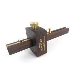 Joseph Marples Adjustable Pin Marking/Mortise Gauge Solid Rosewood Square Head with Pull-Slide Pin Adjustment