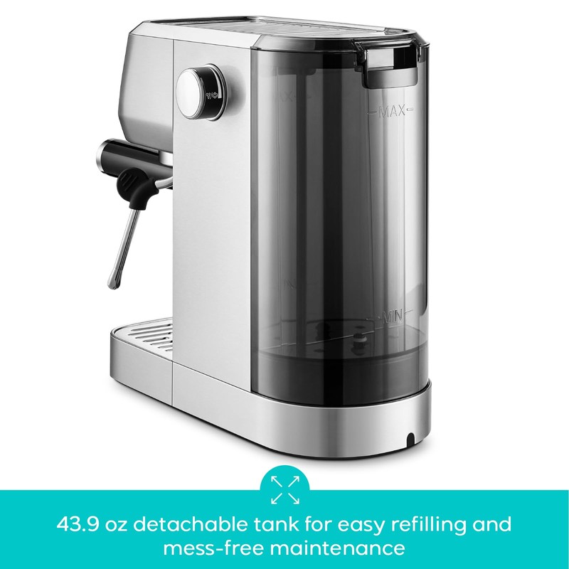 CASABREWS 3700 Essential Espresso Machine 20 Bar, Stainless Steel Cappuccino