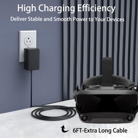 UL Listed 12V Valve Index Cable AC Adapter Compatible with Valve Index VR Headset 181196-11 Charger Valve Index Accessories Replacement A16-030N1A Power Supply Cord Plug PSU