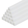 sourcing map 15pcs Plastic Model Tube ABS Square Tube 3x3x250mm