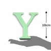 10cm Alphabet Letter Green Clarity Canvas Initial Object (Y)