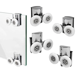 Zinc Alloy Shower Door Runners 23mm Twin Shower Door Rollers 2top 2bottom 4pcs