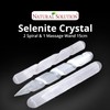 Natural Solution Selenite Healing Crystals, 2 Wands with 1 Massage