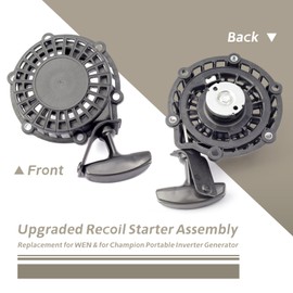YIYANTO 56202i-166 Recoil Starter Assembly Compatible with Wen 56202i 56203i 56235i Super Quiet 2000W Portable Inverter Generator, Replacement for Champion 100478 100692 10090 Replace 100748946-0002