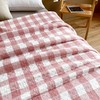 youlanhome Cotton Throw Blanket - 60"x80" Plaid Checkered Pattern, Soft