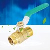 3Pcs Ball Valve Dual Male 1/2in Thread Switch Water Pipe