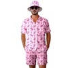 VUGOTU Men's 2 Piece Tracksuit 80s 90s Outfit Button Down