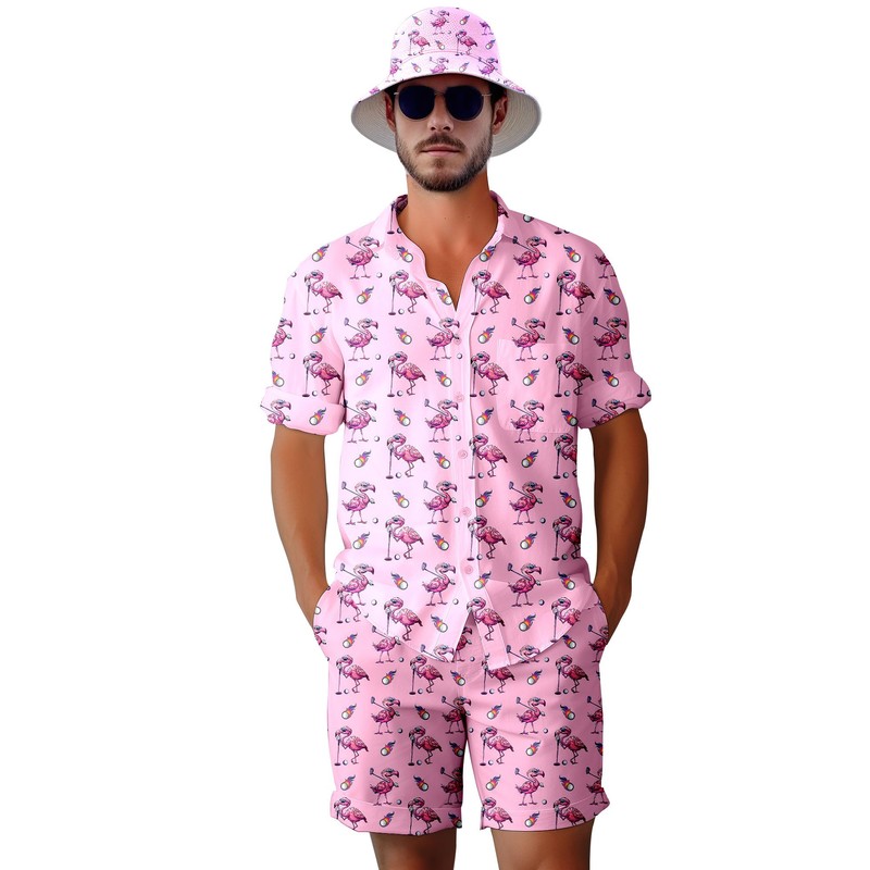 VUGOTU Men's 2 Piece Tracksuit 80s 90s Outfit Button Down
