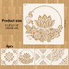 MWOOT 4 Pcs Large Mandala Stencils Set, Reusable DIY Drawing